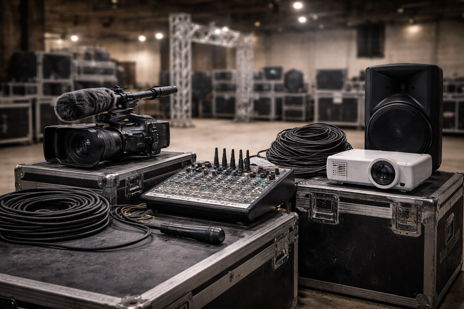 AV equipment setup