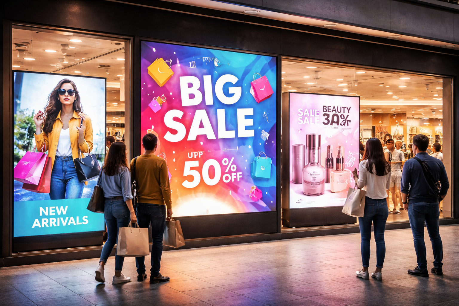 retail store with vibrant displays