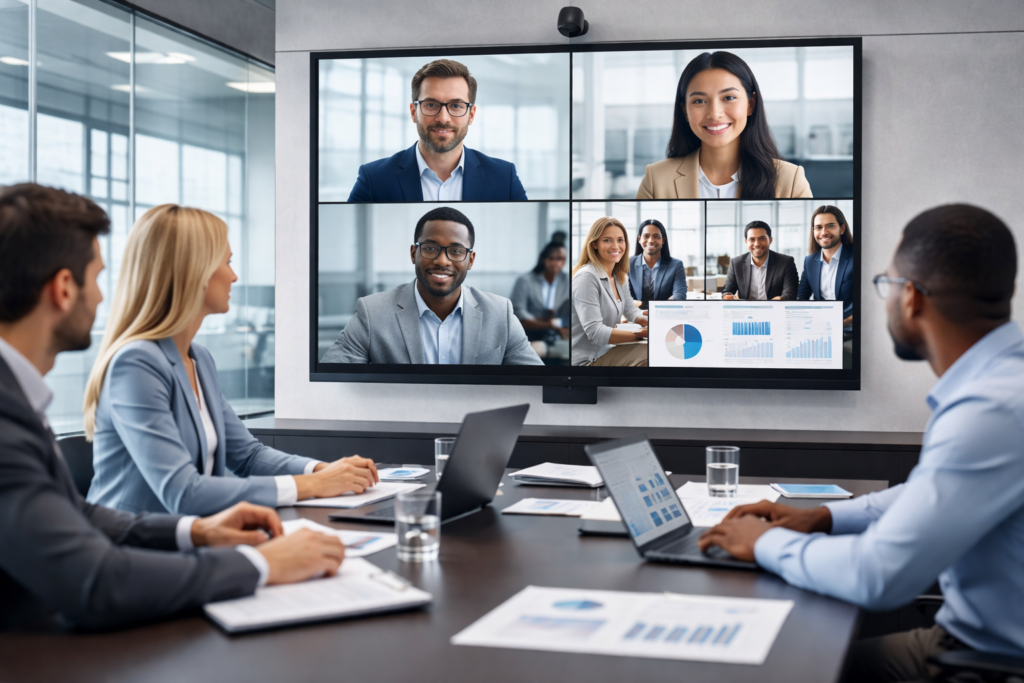 Video conferencing in office